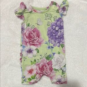 Posh Peanut Pink and Purple Floral Bodysuit
